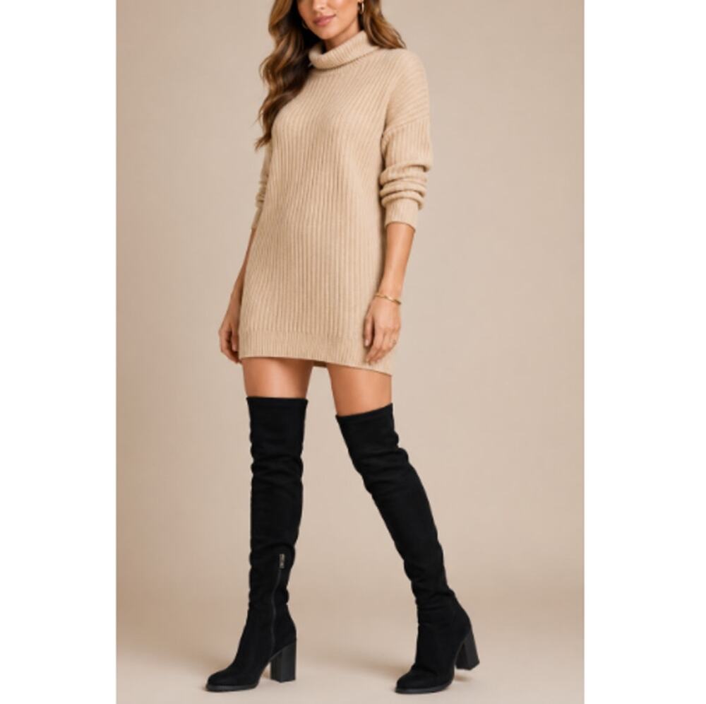 Marc Fisher Meyana Women's Black Zip Closure Over-the-Knee Boots Size 5M